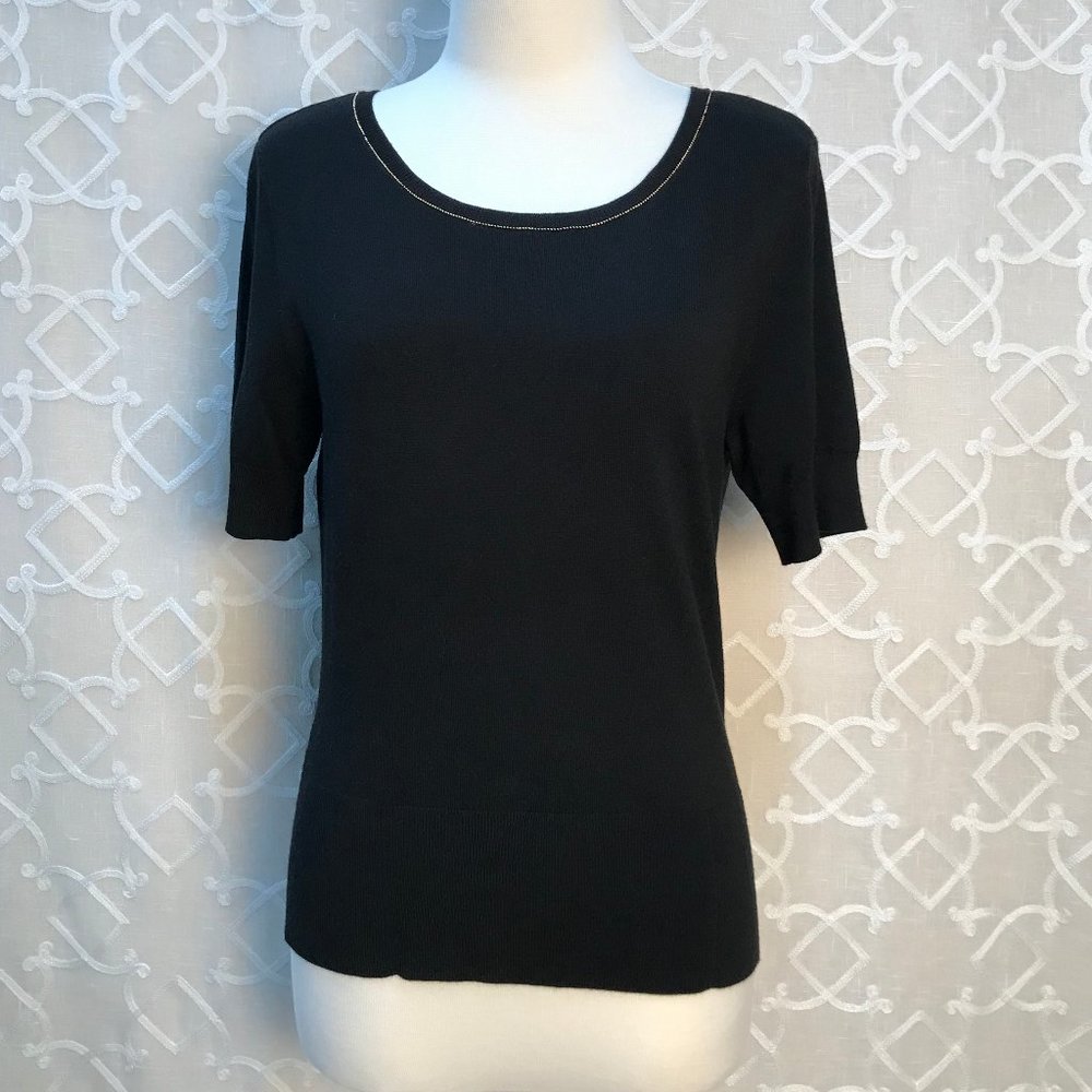WHBM Short Sleeve Scoop Neck Sweater